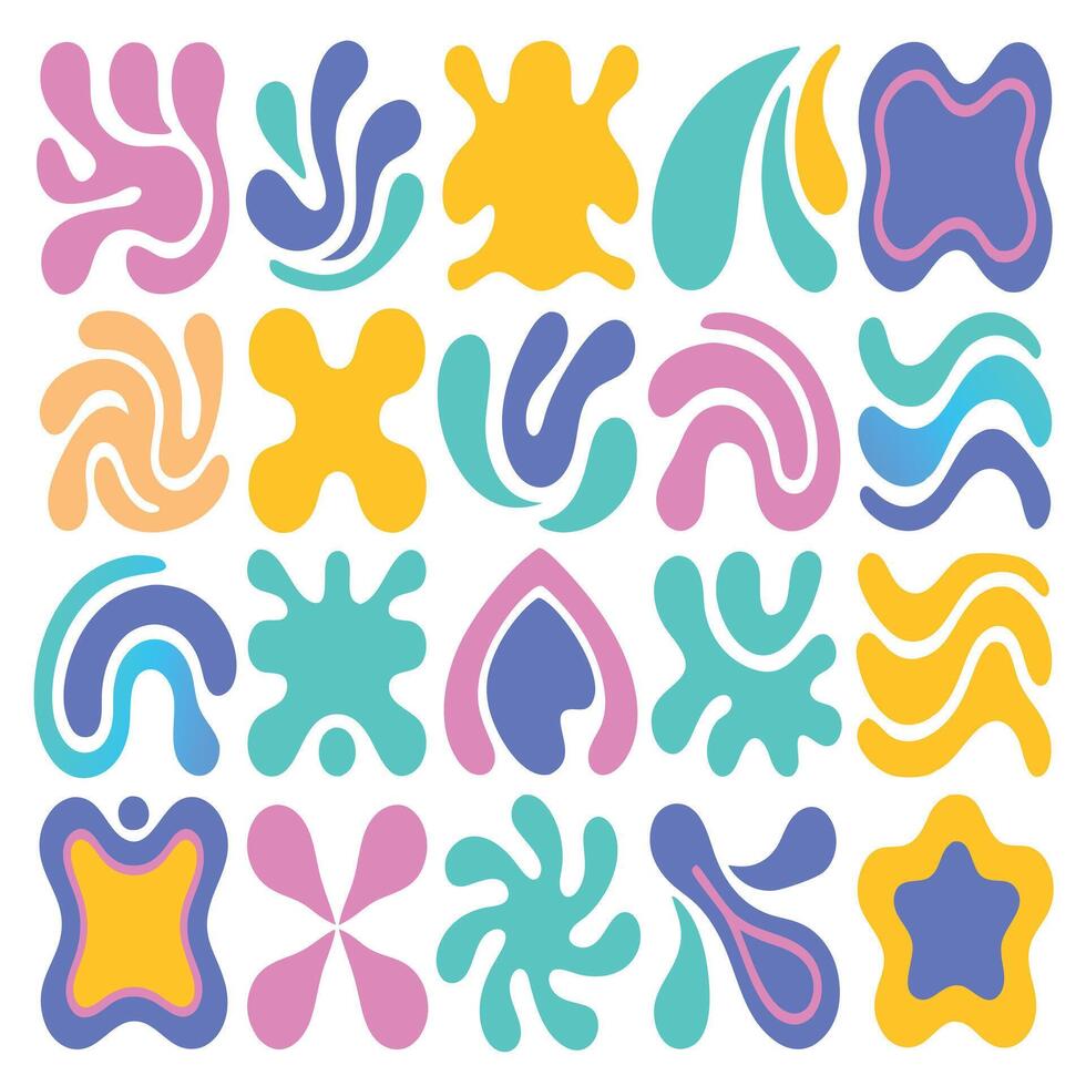 a set of colorful abstract shapes vector