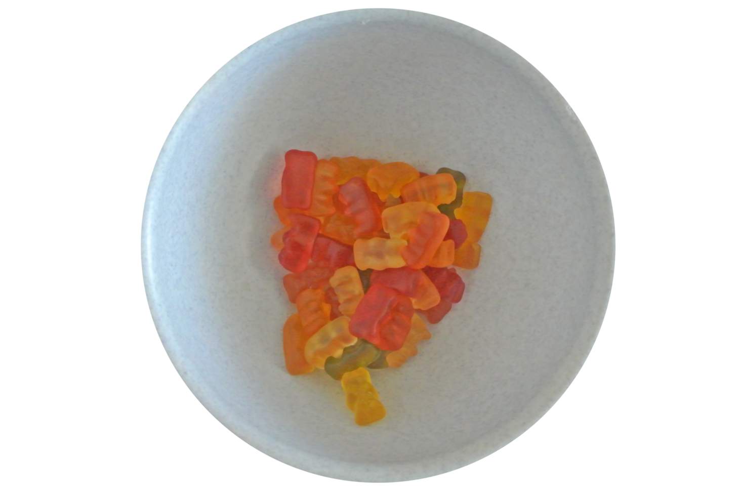A bowl of gummy bears on png