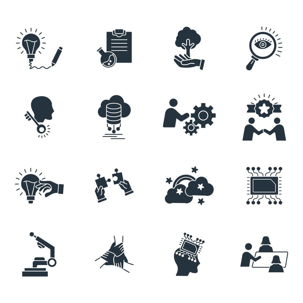 innovation set icon line vector
