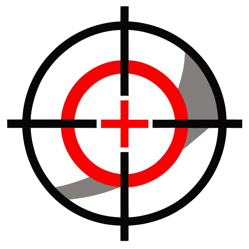 Modern Aim Icon for FPS Games and Tactical Design vector