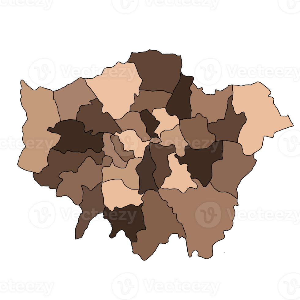 London city coloured map png