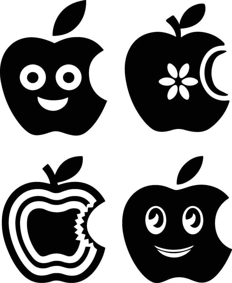 Minimalist Apple Illustration Concept vector