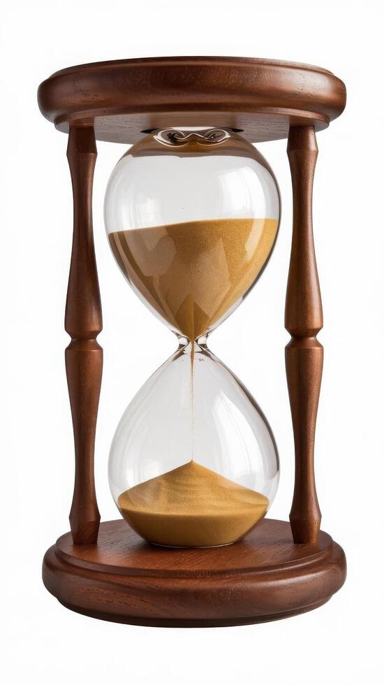 Hourglass isolated on white photo