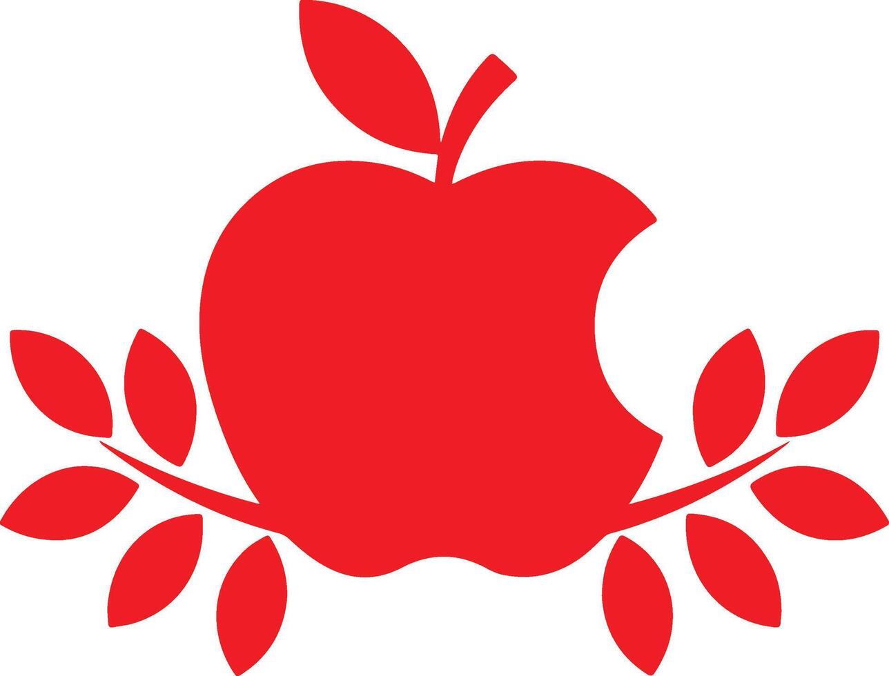 Hand-Drawn Apple Illustration Design vector