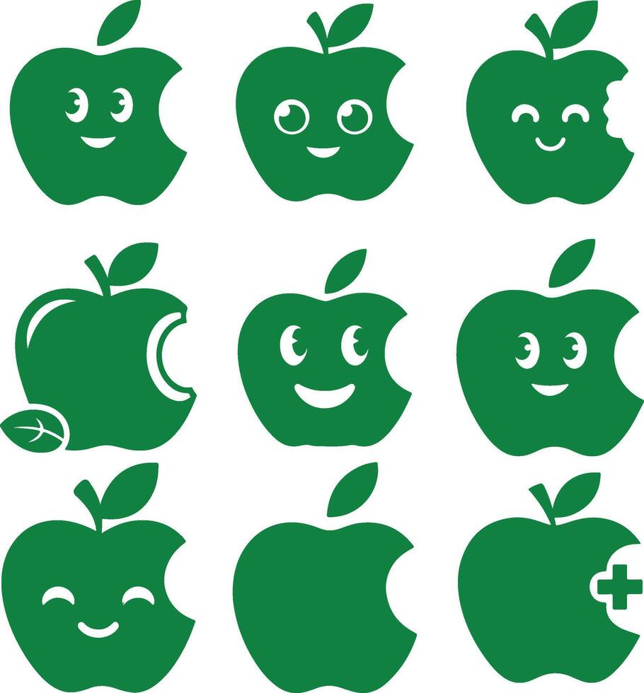 Stylish Apple Illustration Design vector