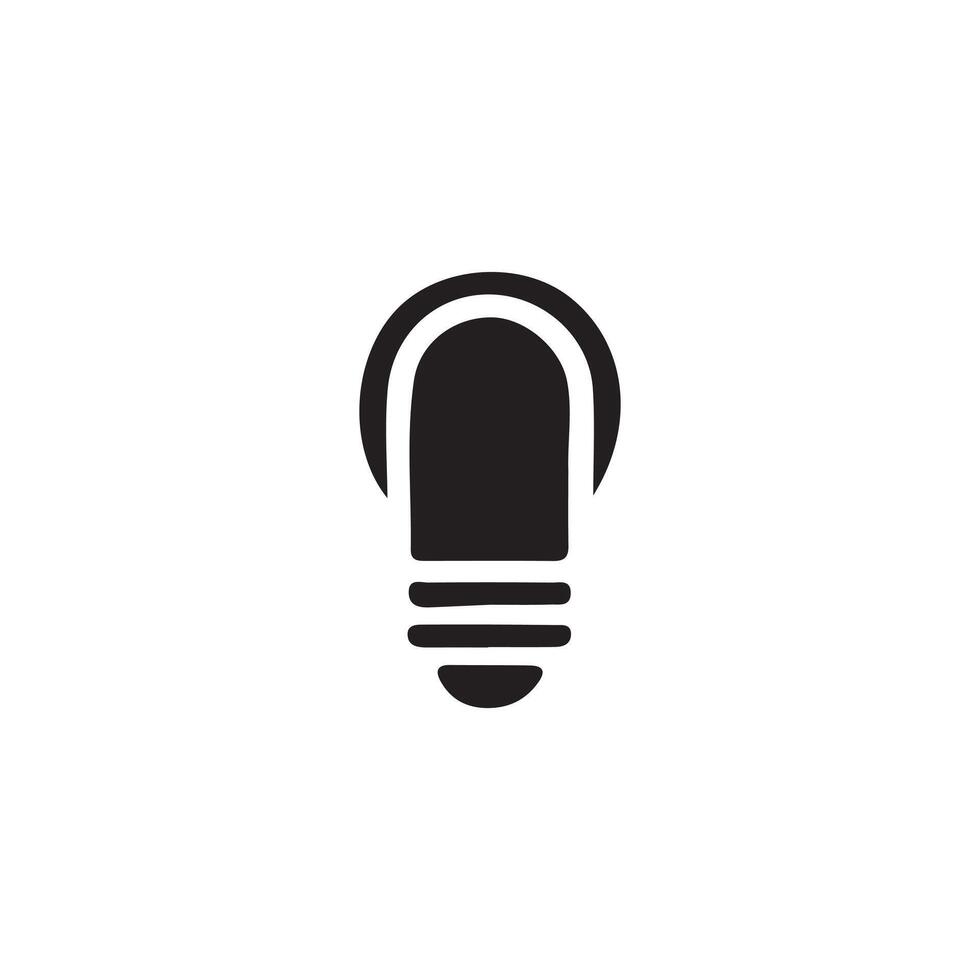 light bulb icon silhouette design on white background vector