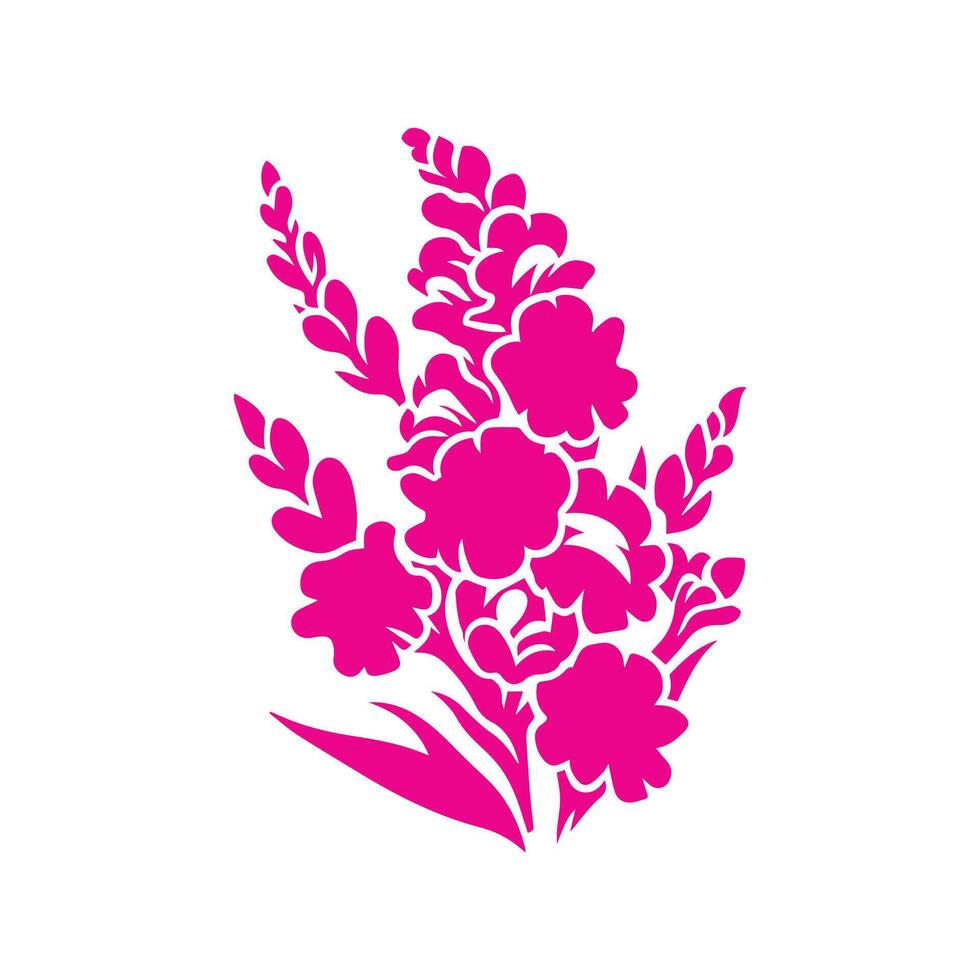 A pink flower bouquet on a white background vector