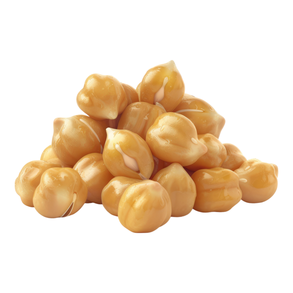 A pile of chickpeas on transparent background png