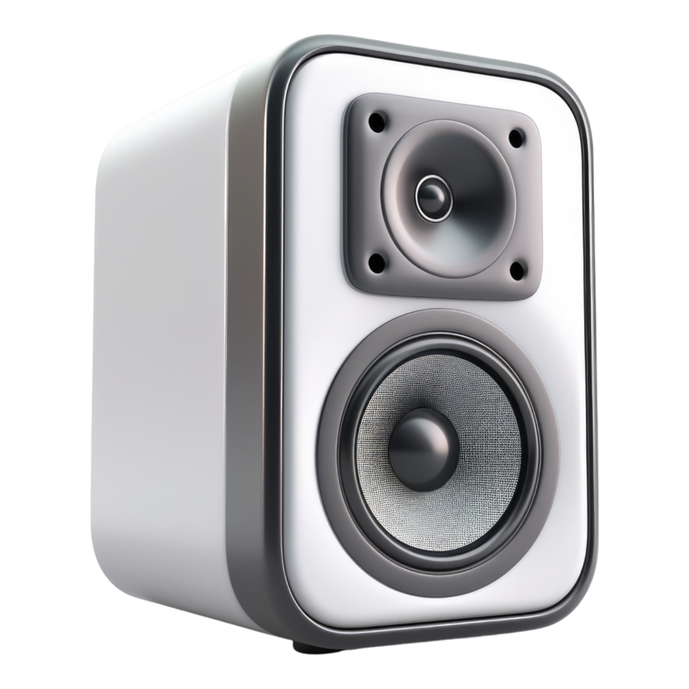 A white speaker on transparent background png