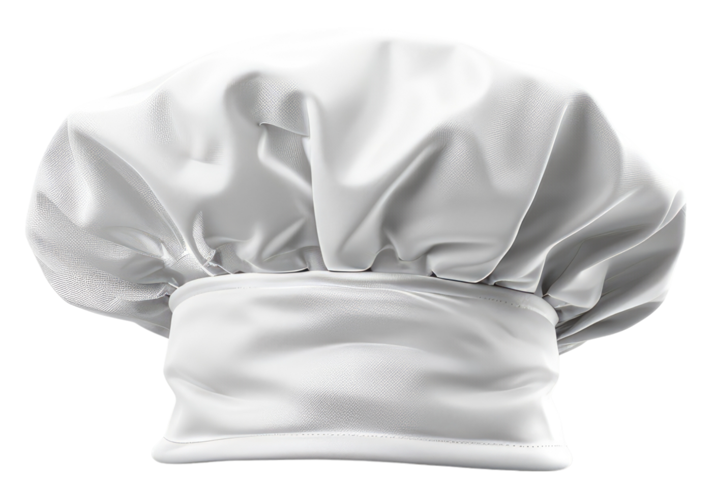 A white chef hat on transparent background png
