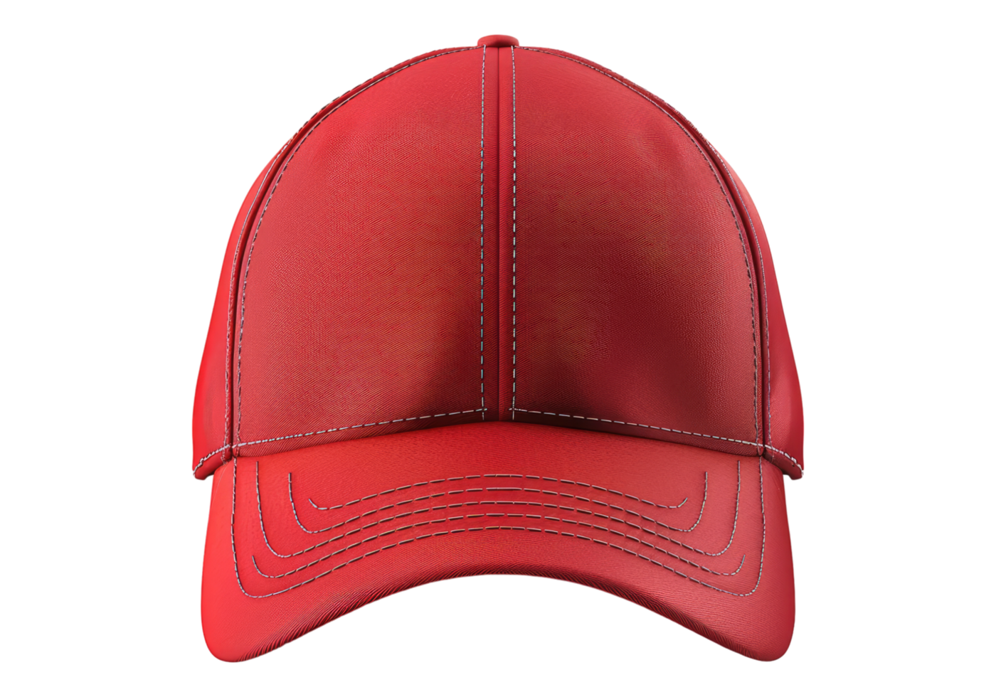 A red baseball cap on transparent background png