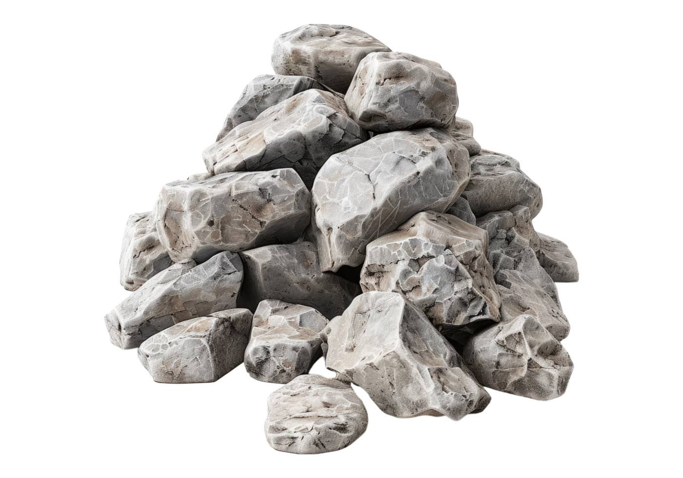 Stack of rocks on transparent background png