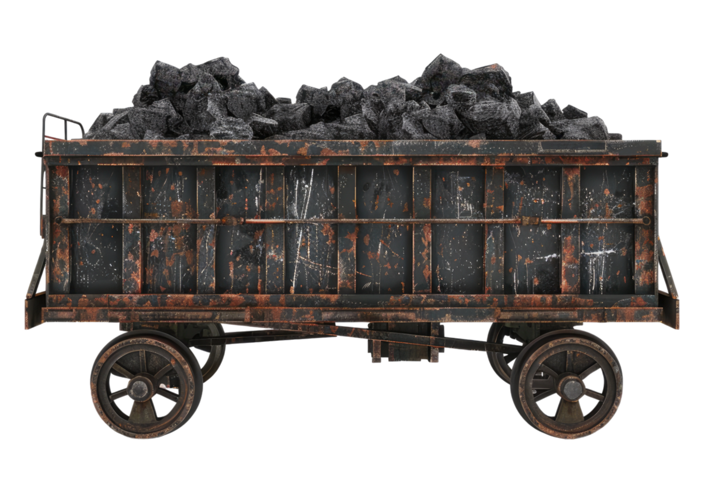 Old style coal cart png