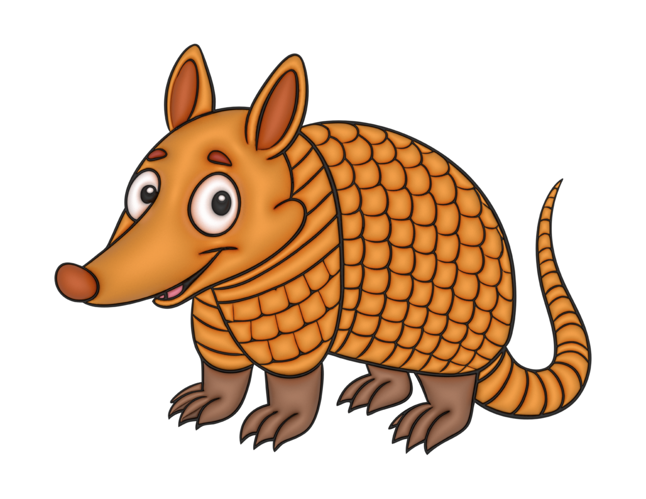 Cartoon armadillo clipart png