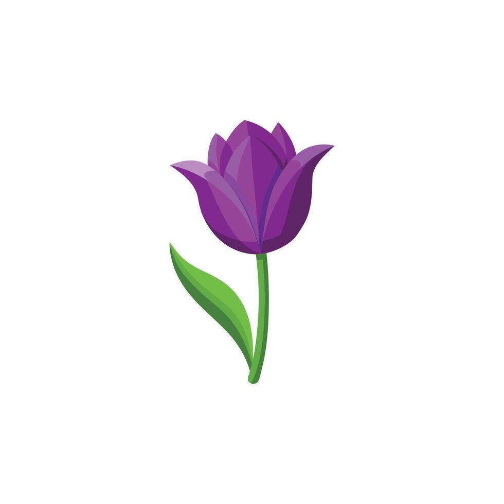 A delicate and artistic tulip that evokes serenity and charm vector