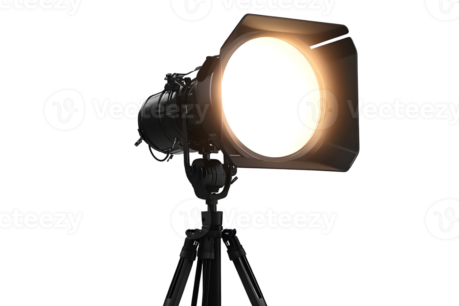 A powerful studio lighting device mounted on a tripod, showcasing focused illumination for photography png