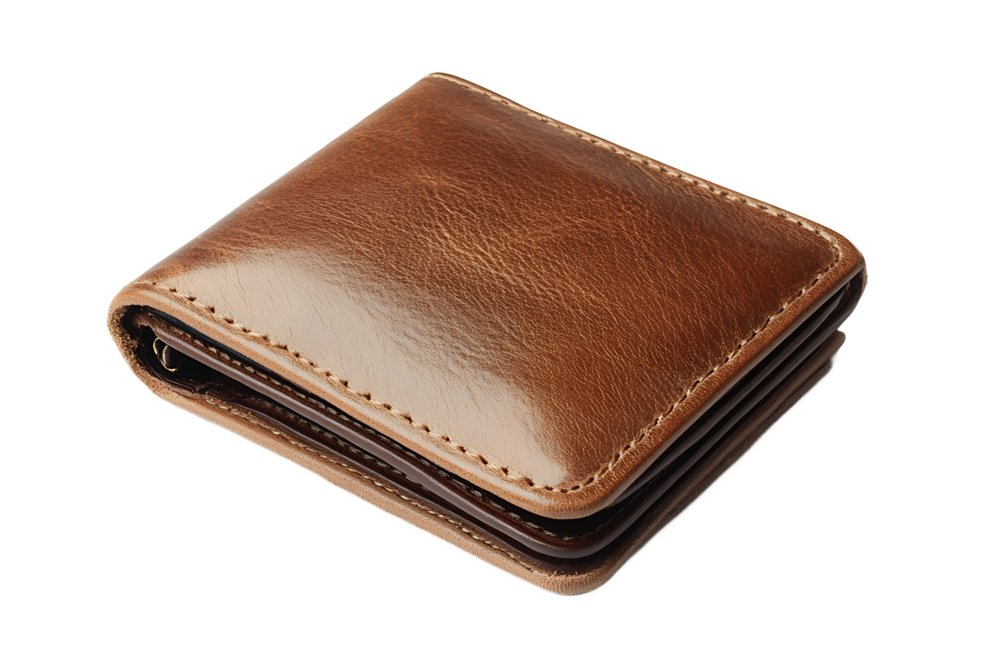 Elegant Brown Leather Wallet png