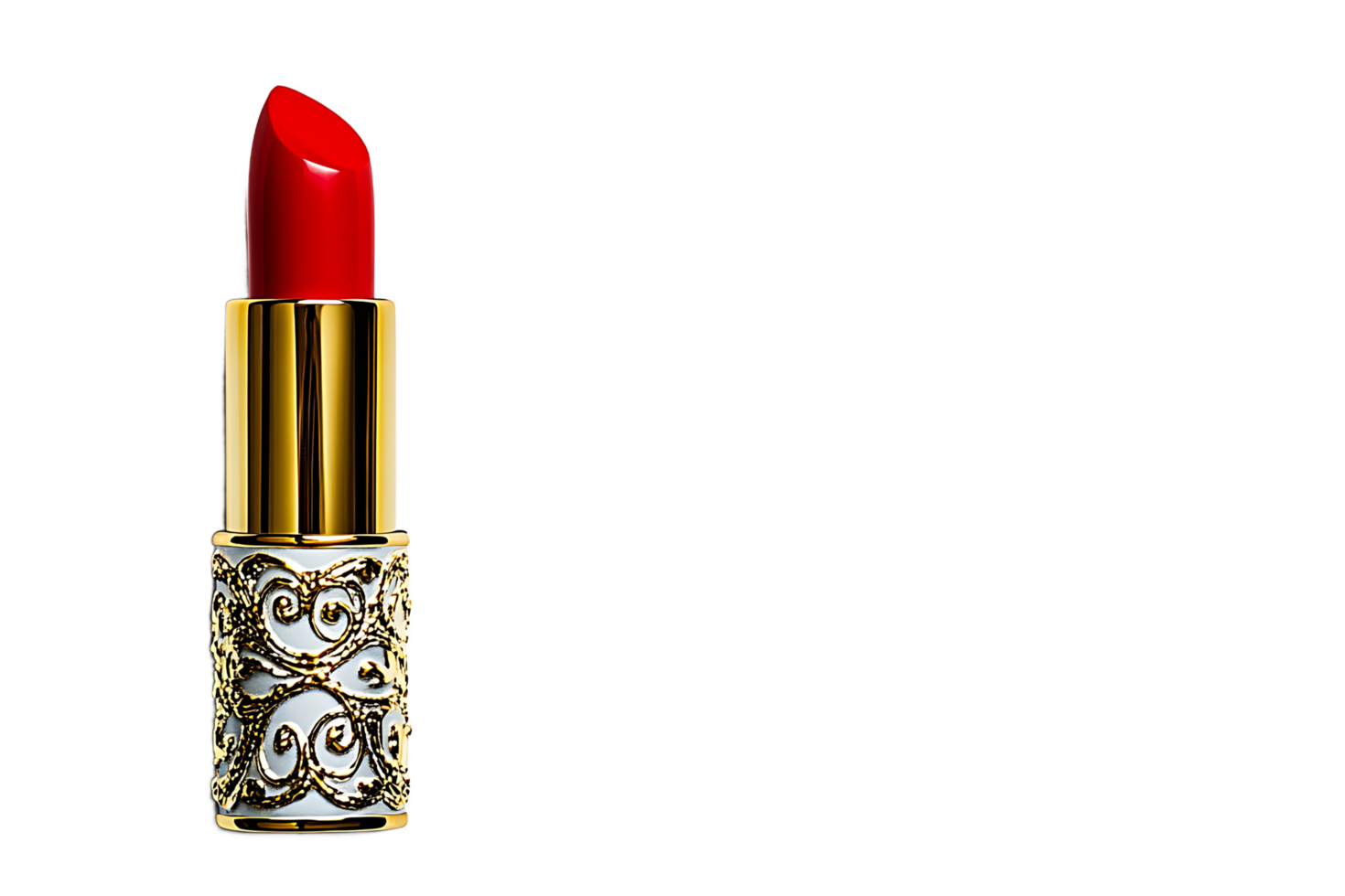 Luxurious Red Lipstick in Gold Case png