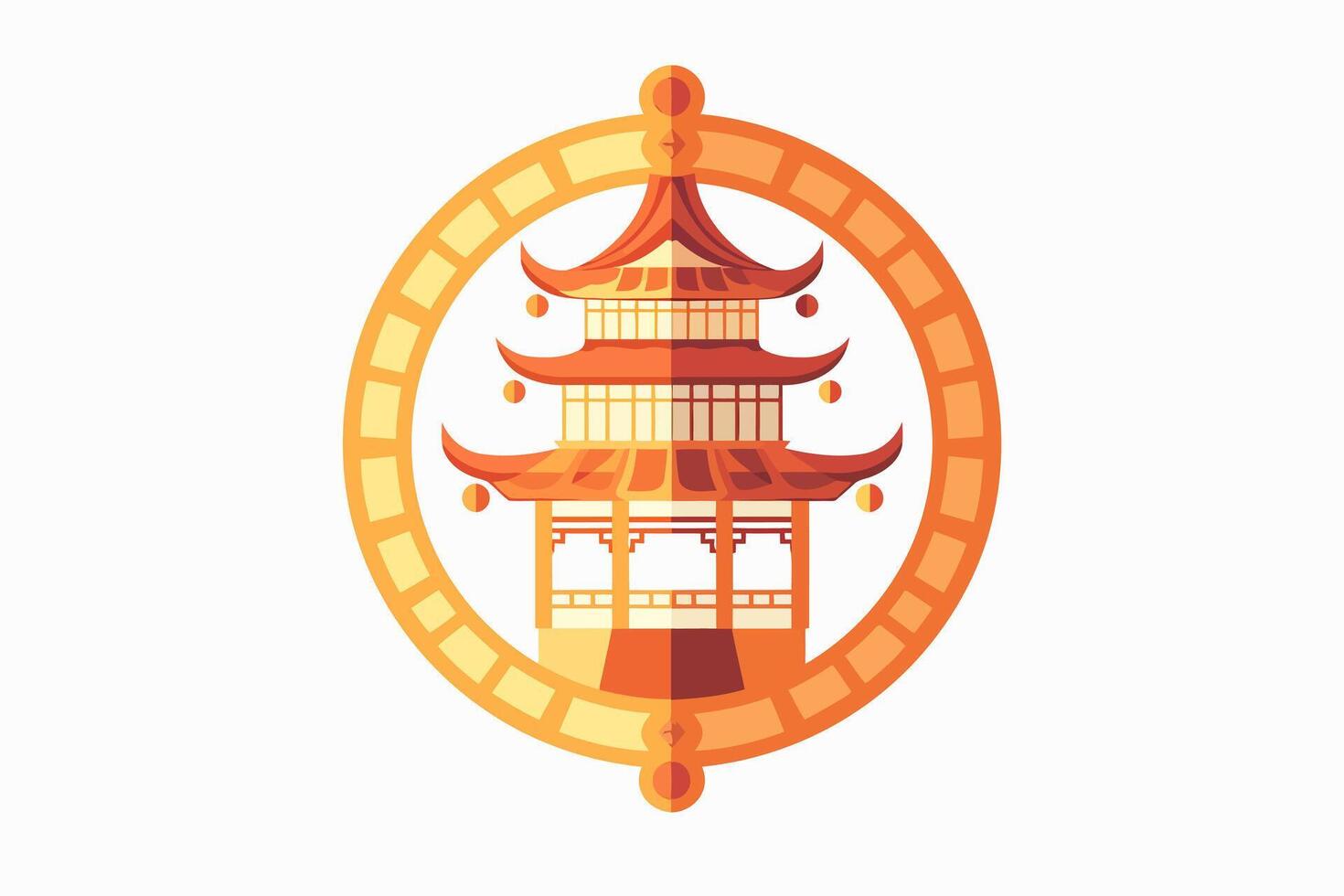 Traditional Chinese feng shui elements diagram nature isolated vector