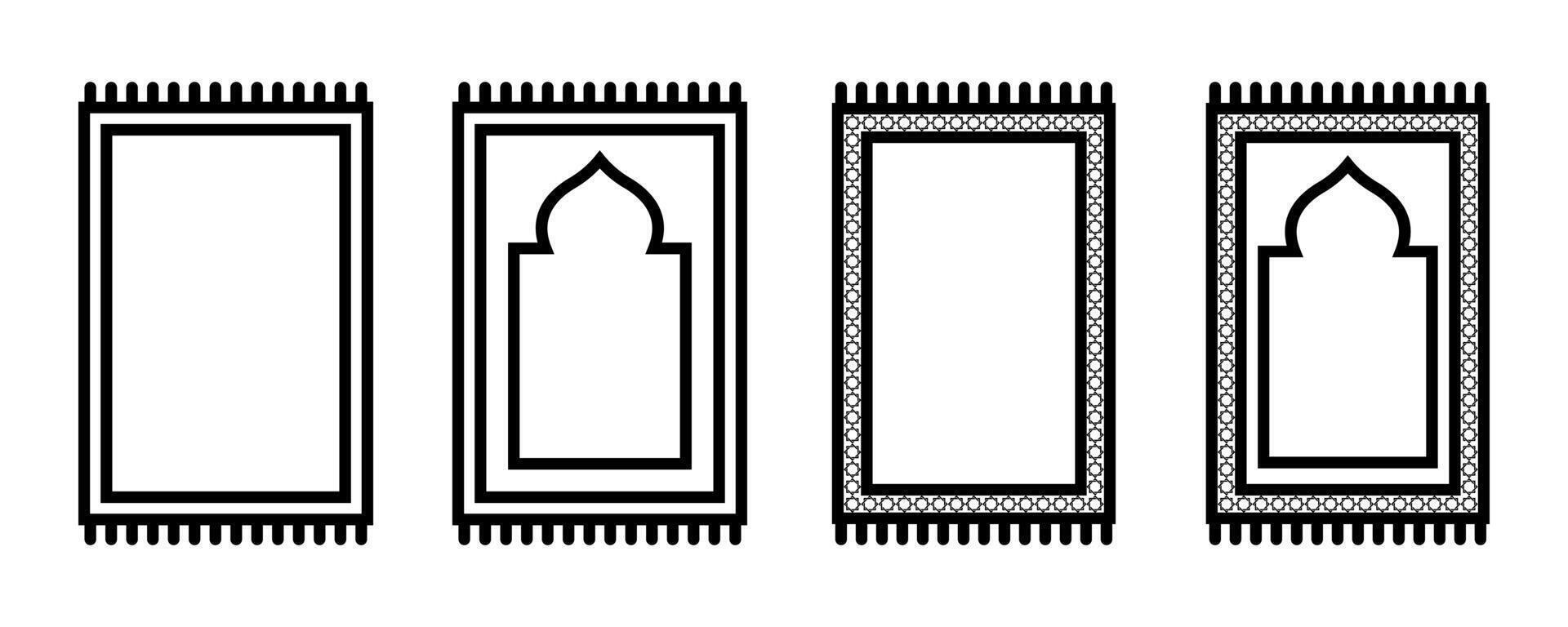 Prayer Rug icon set. for mobile concept and web design on white background vector
