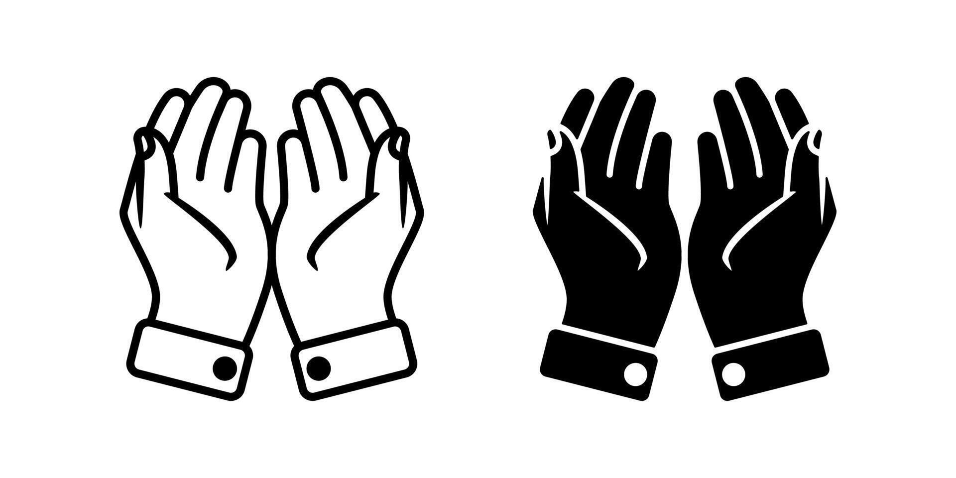 Pray icon set. for mobile concept and web design on white background vector