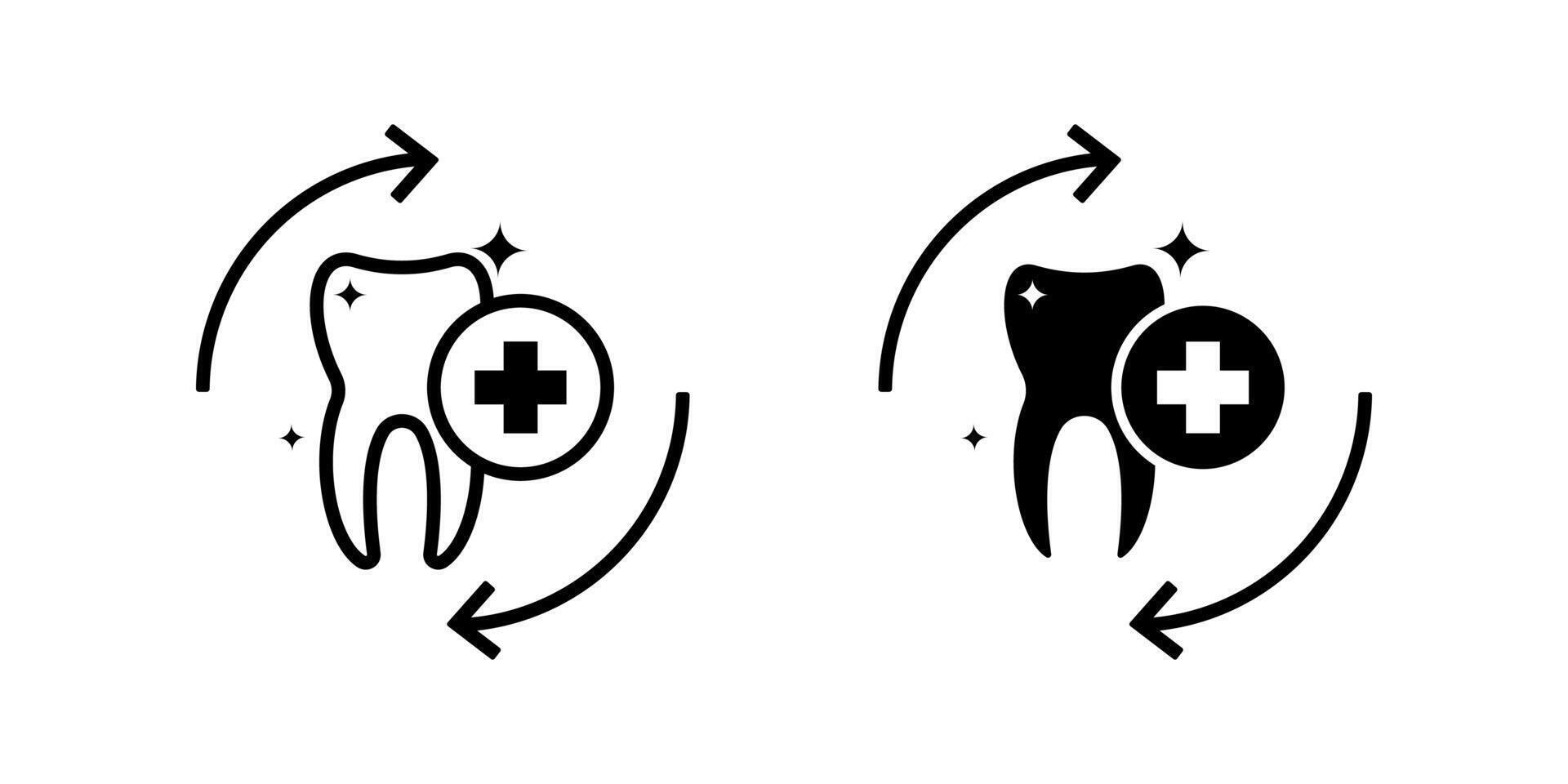 Dental icon set.for mobile concept and web design on white background vector