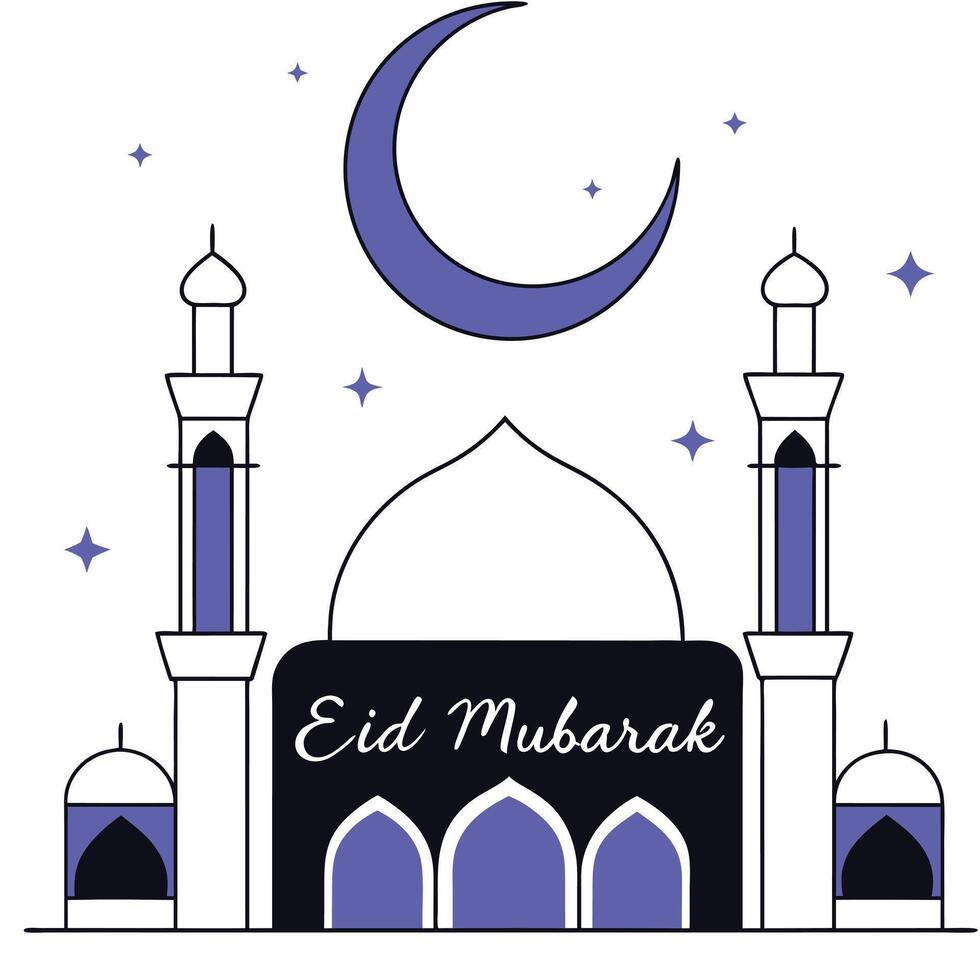 Eid Festivities A Time of Happiness vector