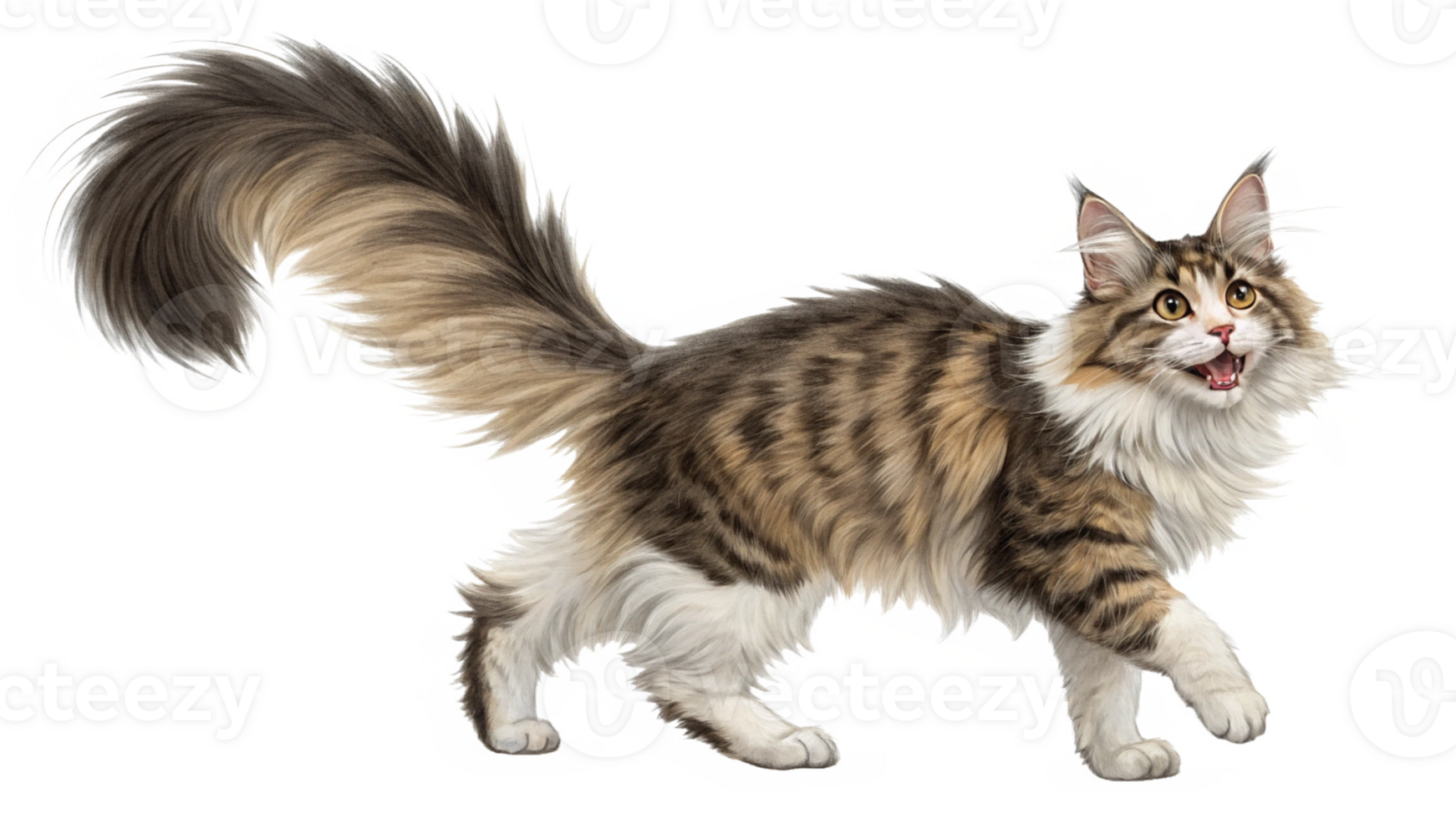 cat with a majestic mane png