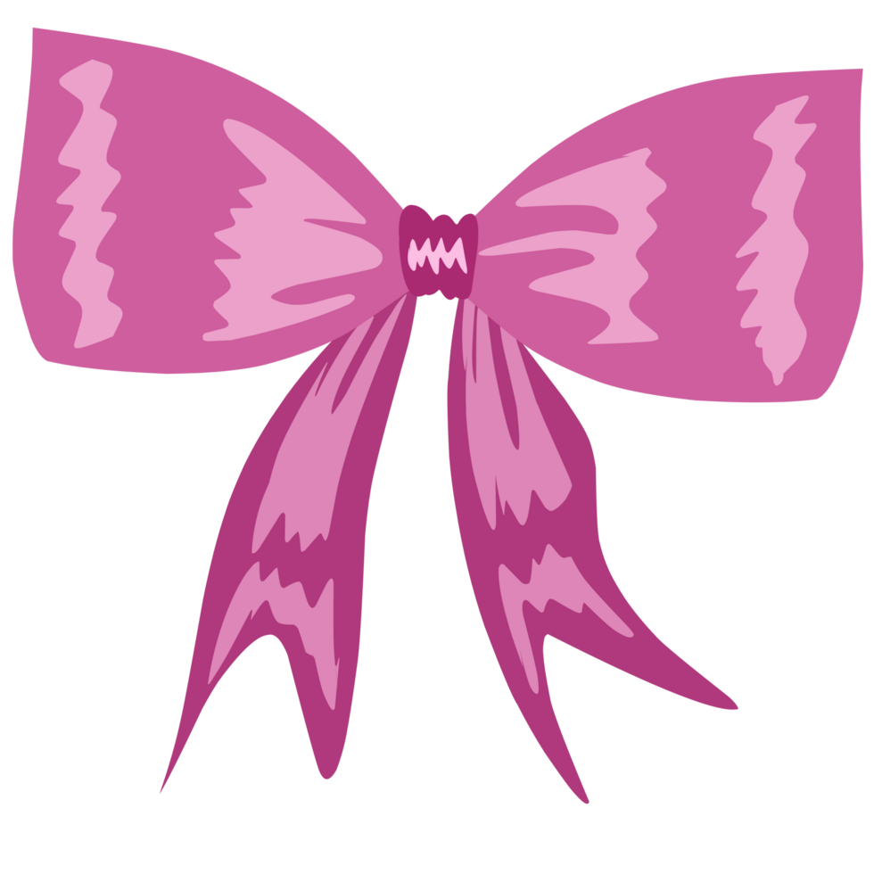 Pink ribbon bow png