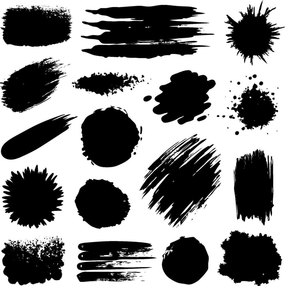 Black watercolor splatter, texture, frame and abstract background for social media. vector