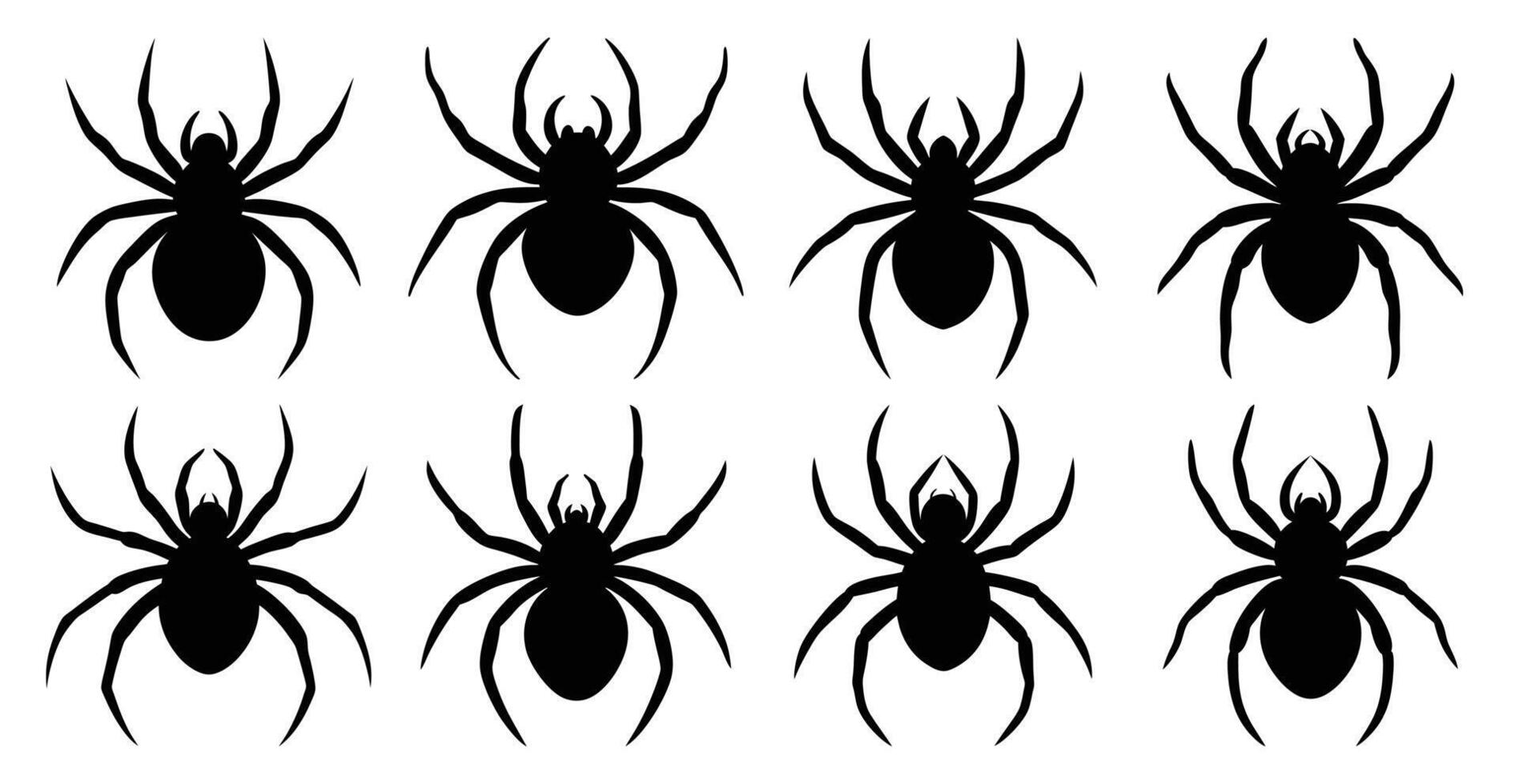 Spider Silhouette Bundle for Insect and Wildlife Designs vector