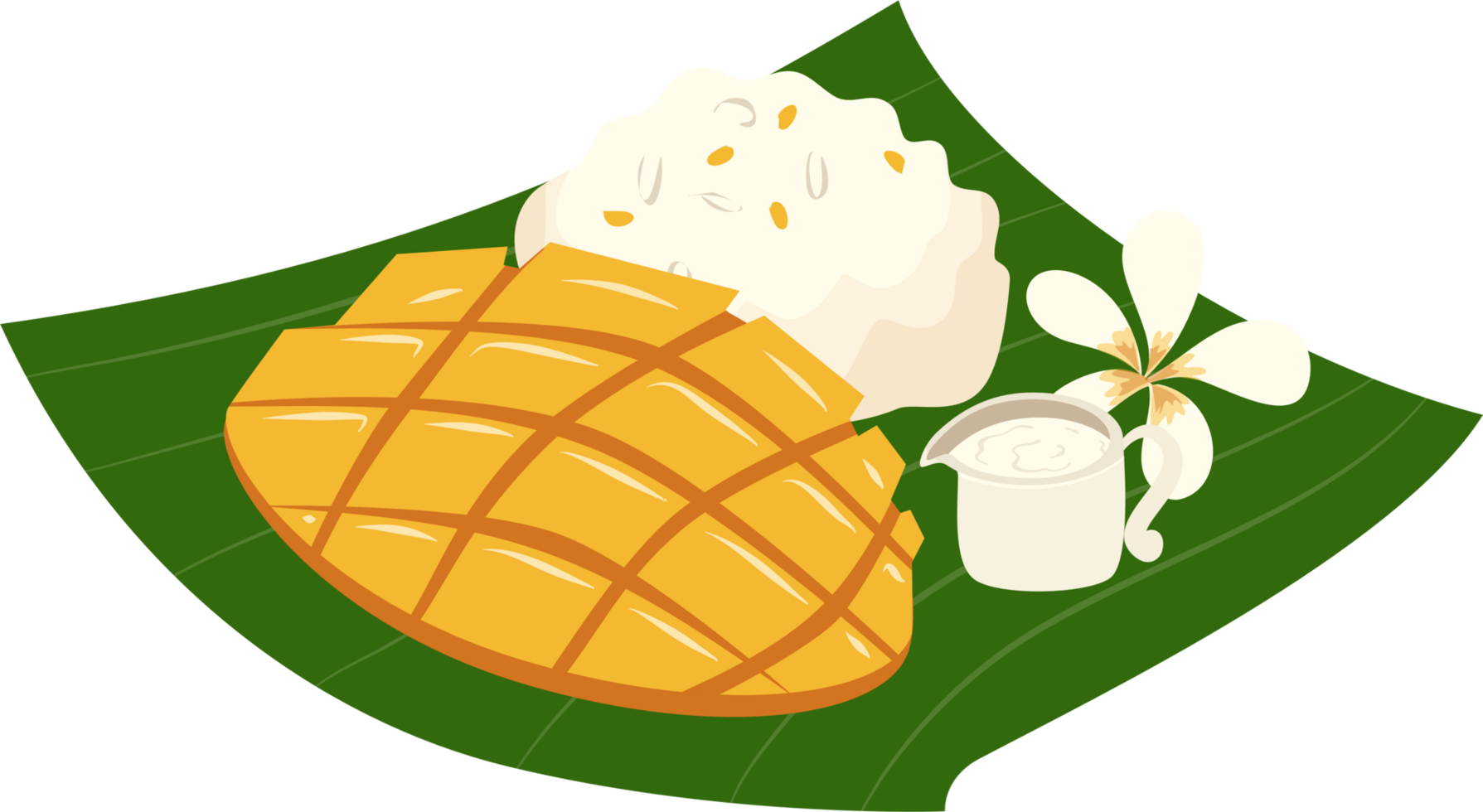 food illustration mango sticky rice png