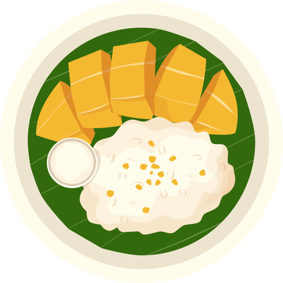 mango with sticky rice png