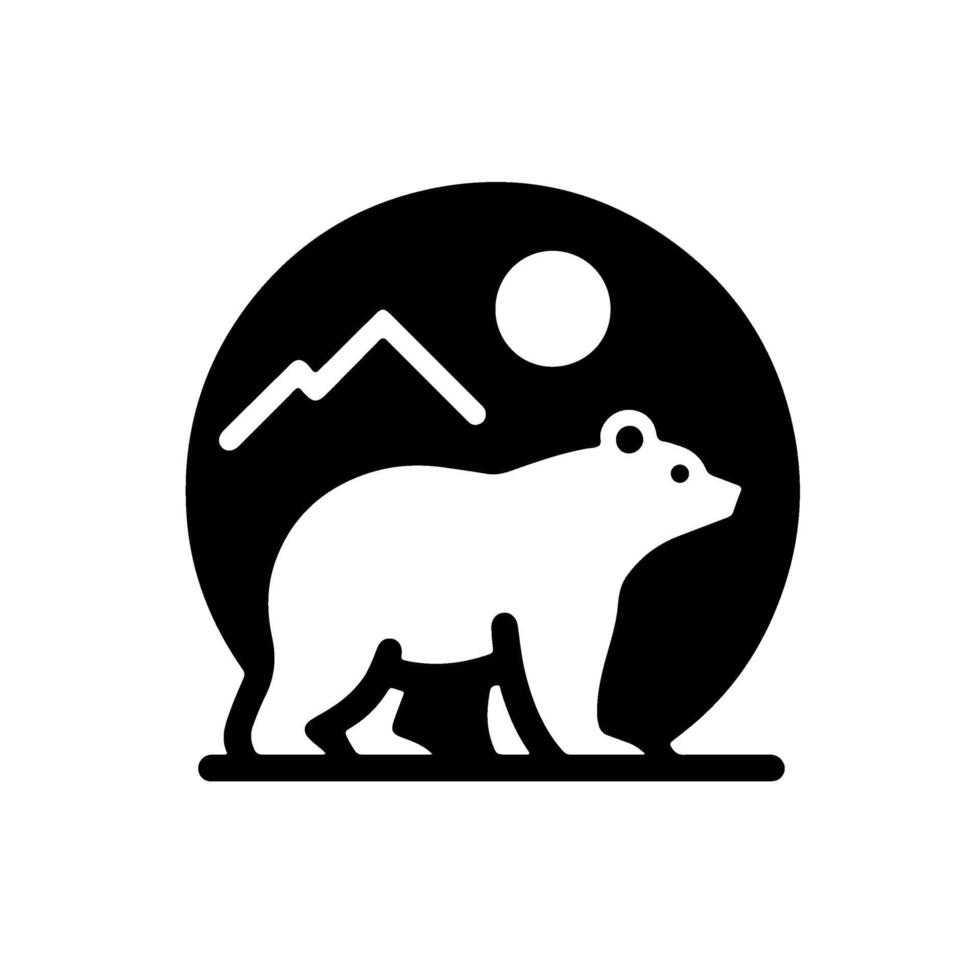 wolf icon black islolated on white background vector