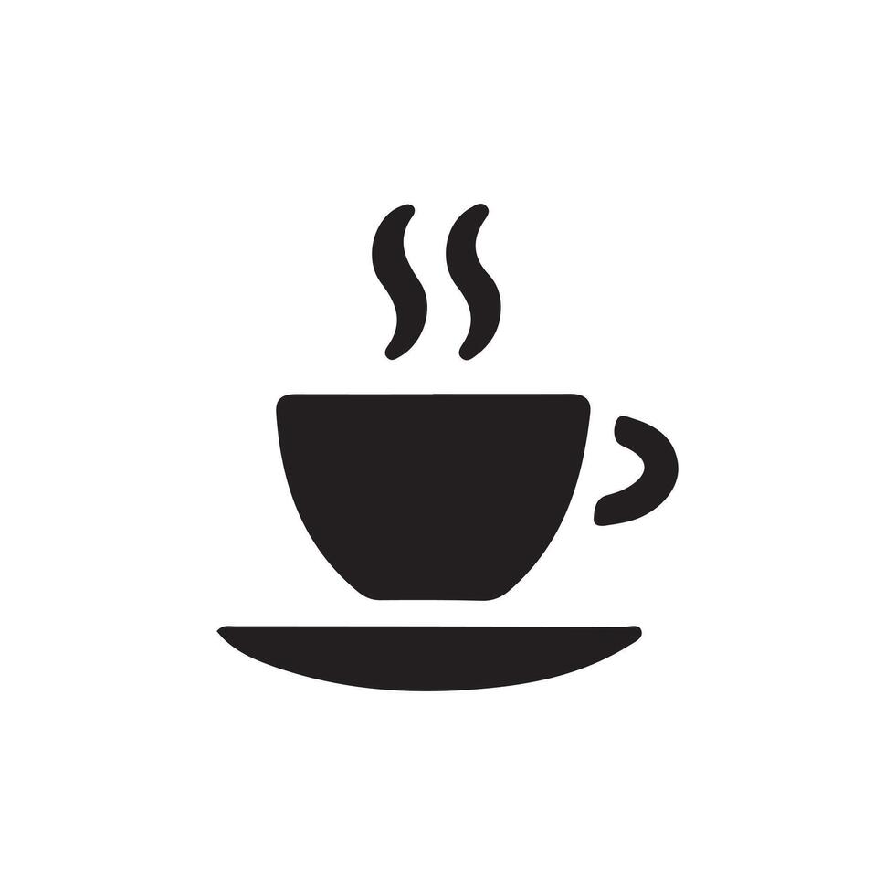 Coffee cup icon illustration on white background vector