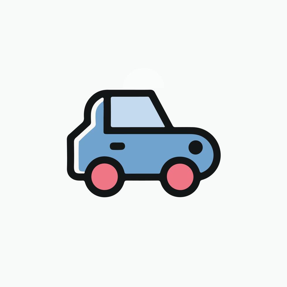 A car icon in a flat style vector