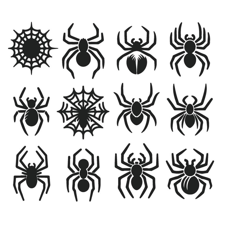 Spider set icon design vector