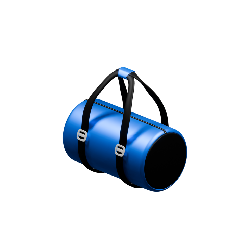 3d sports bag icon. A bag for going to the gym, workout or other sports activities. png