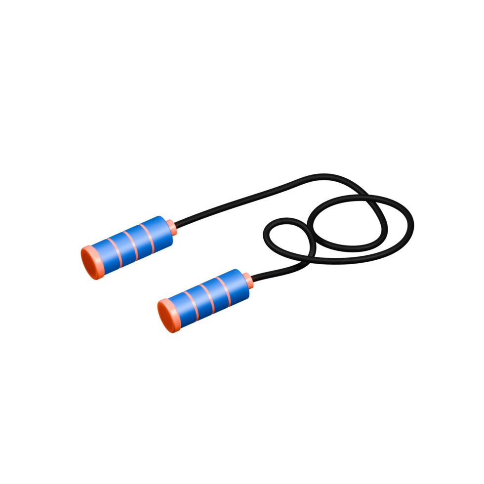 3d sports jump rope. 3D rendering of icon on isolated background. png