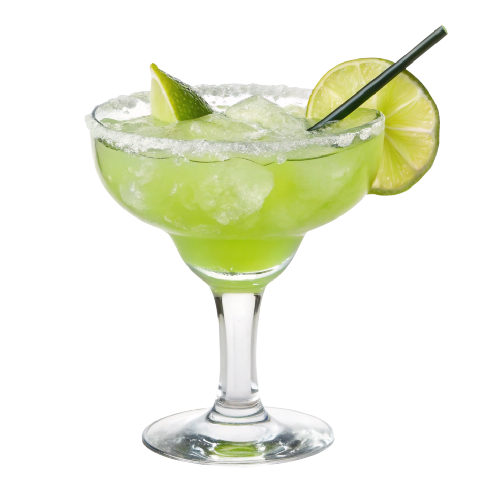 Refreshing Green Margarita with Lime Garnish png
