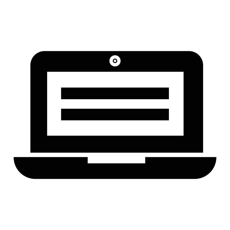 A minimalist laptop icon, ideal for tech, work, and online business designs. vector