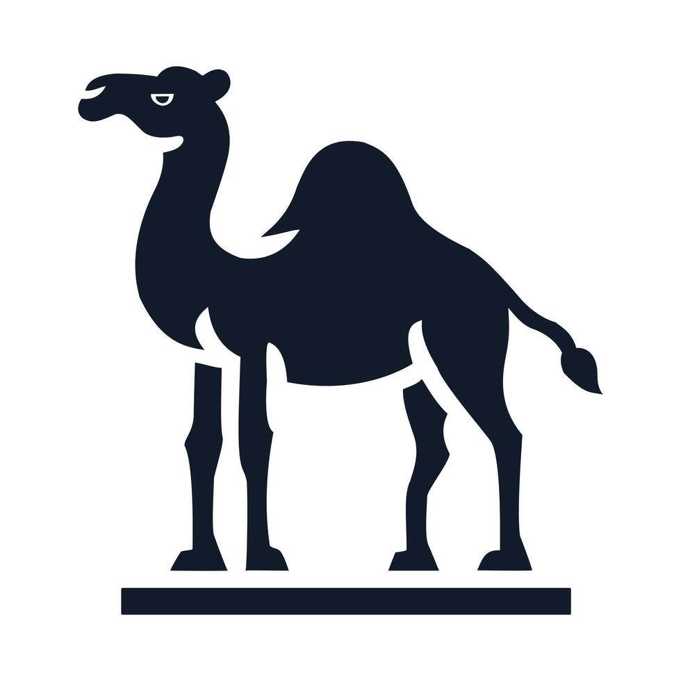 A stylish camel icon, perfect for travel-themed designs, branding, or cultural projects. This high-quality graphic is easily customizable and suitable for various applications, including logos, vector