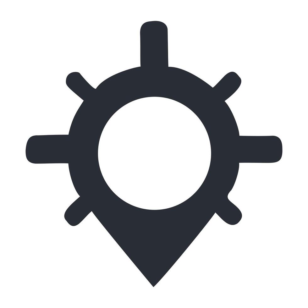 A clean and modern maps icon, ideal for navigation apps, travel websites, or any project related to maps, location, or geography vector