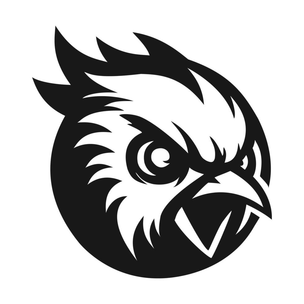 A bold and majestic eagle head icon, perfect for logos, branding, or projects related to strength, freedom, or nature. vector