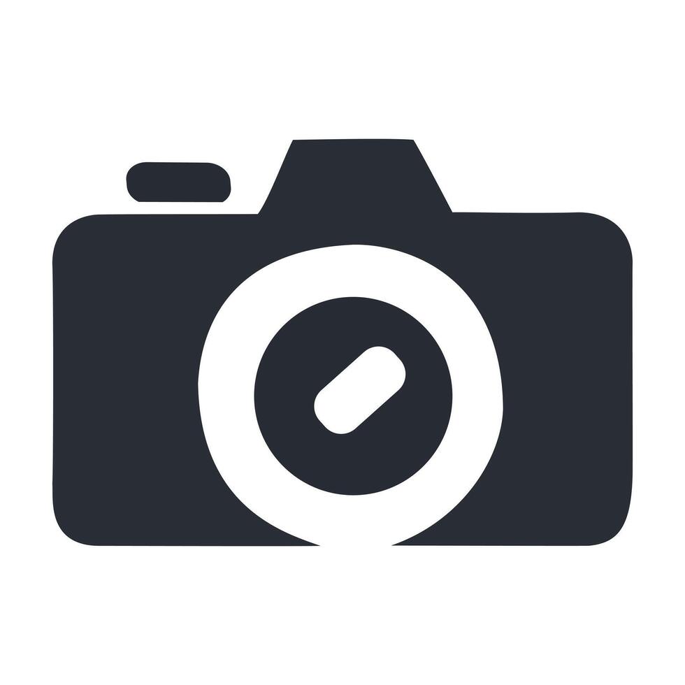 A clean and minimalistic camera icon, ideal for photography apps, websites, or any project related to cameras, photography, or videography. vector