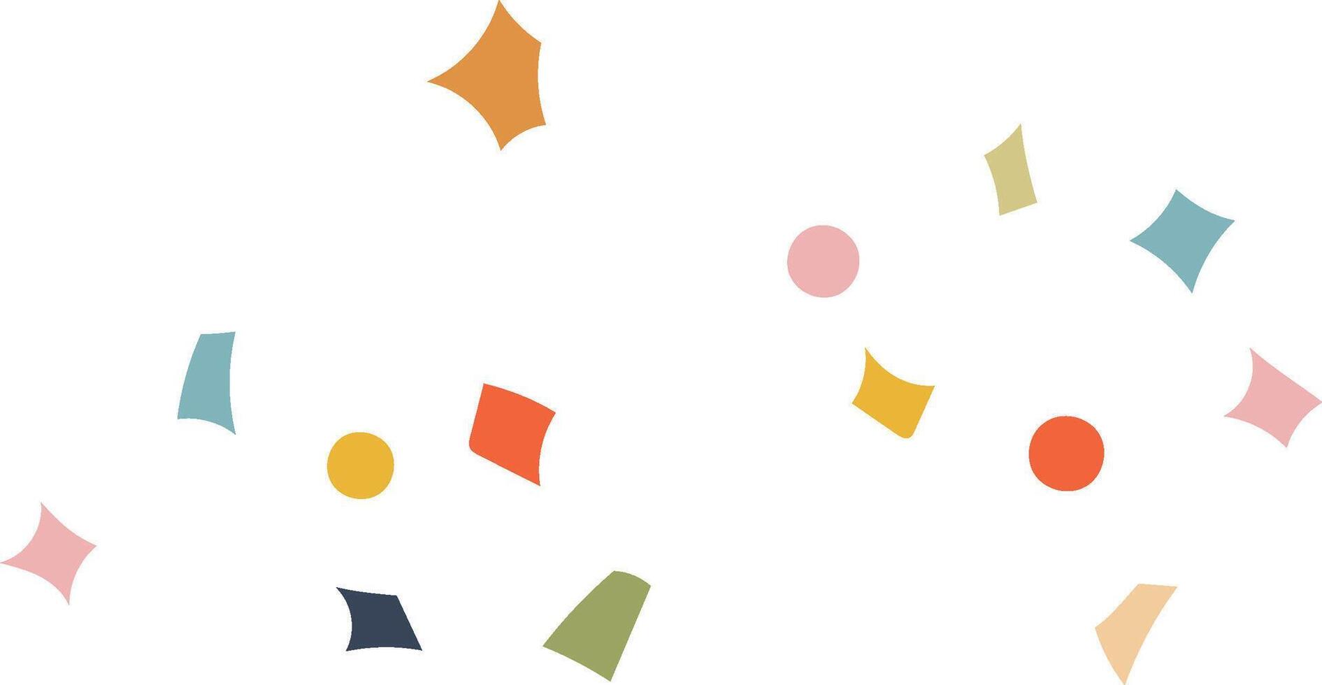 Confetti, Circus isolated element, cartoon style, kids illustration vector