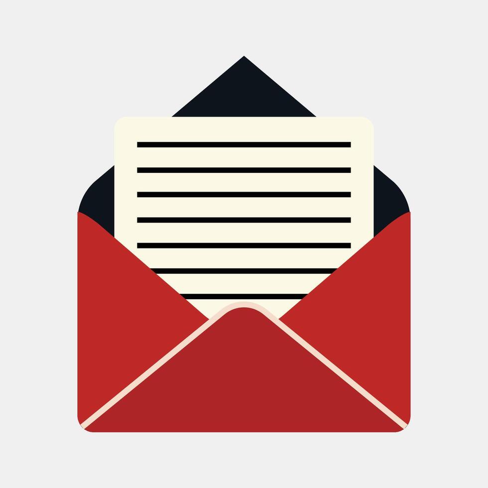 Envelope Icon - Paper in the Envelope ready to deliver as a post - Post Office vector