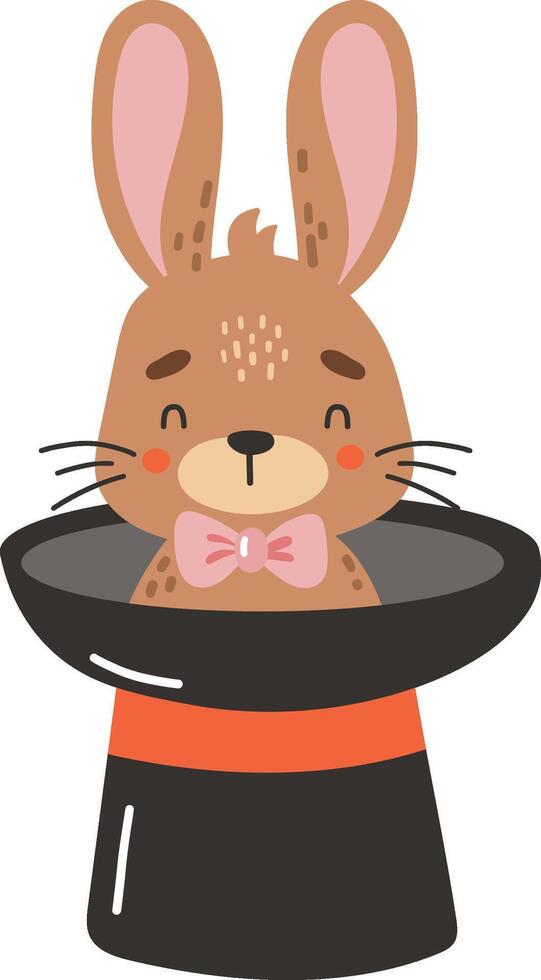 Circus rabbit animal, Circus isolated element, cartoon style, kids illustration vector