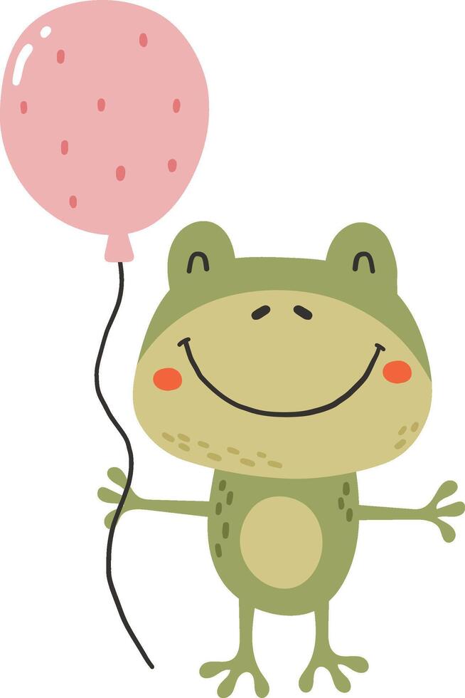 Circus frog animal, Circus isolated element, cartoon style, kids illustration vector