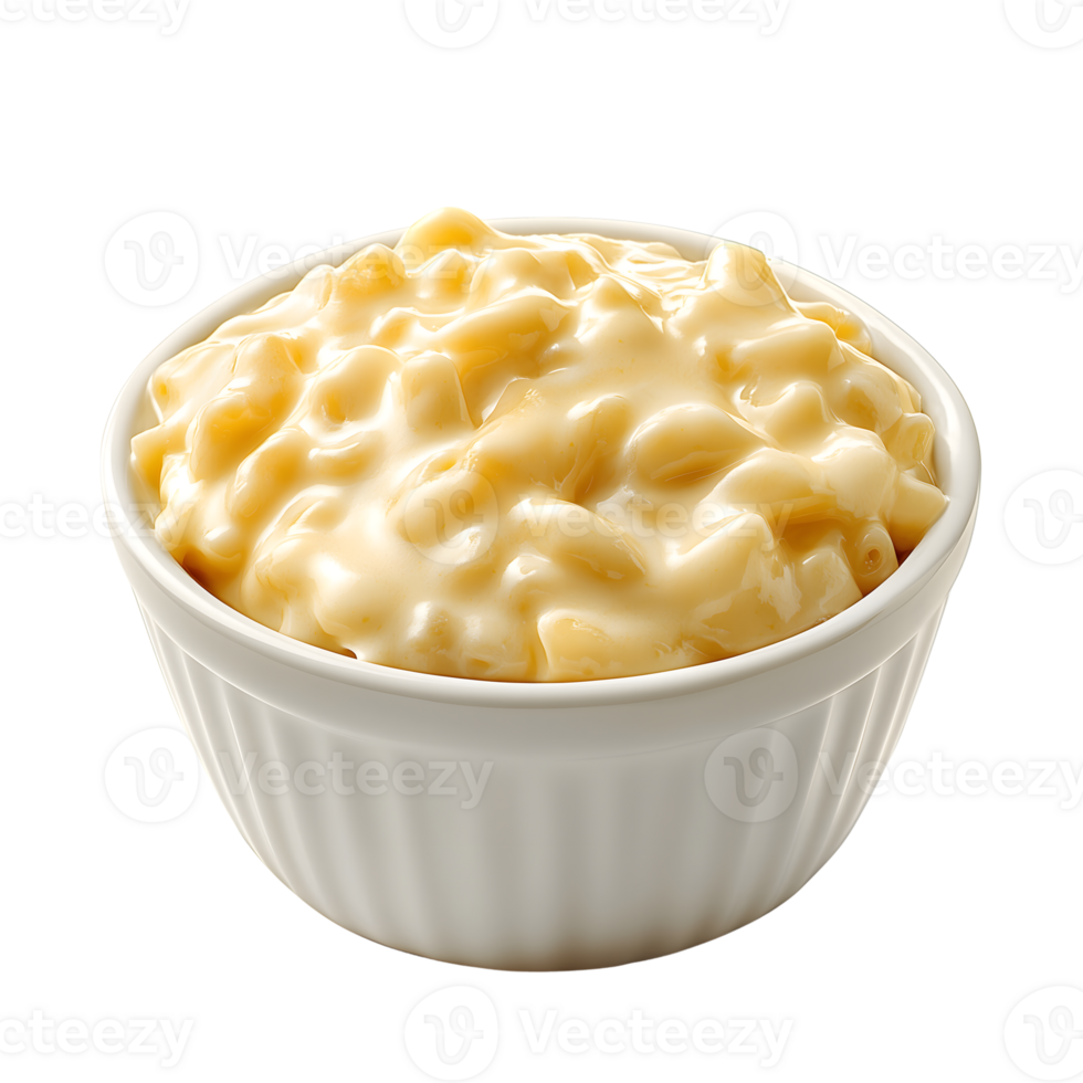 A bowl of macaroni and cheese is shown png